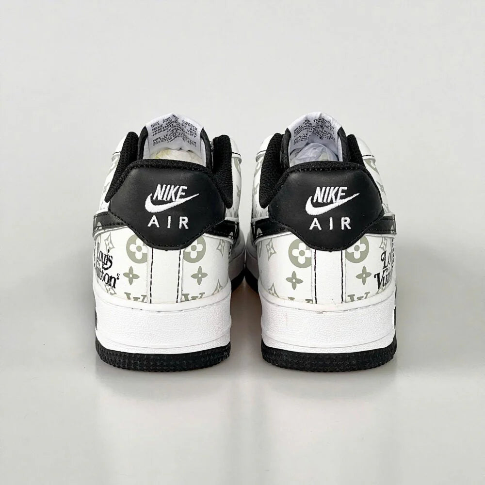 Louis Vuitton x Nike Air Force 1 Monogram Black Edition Custom