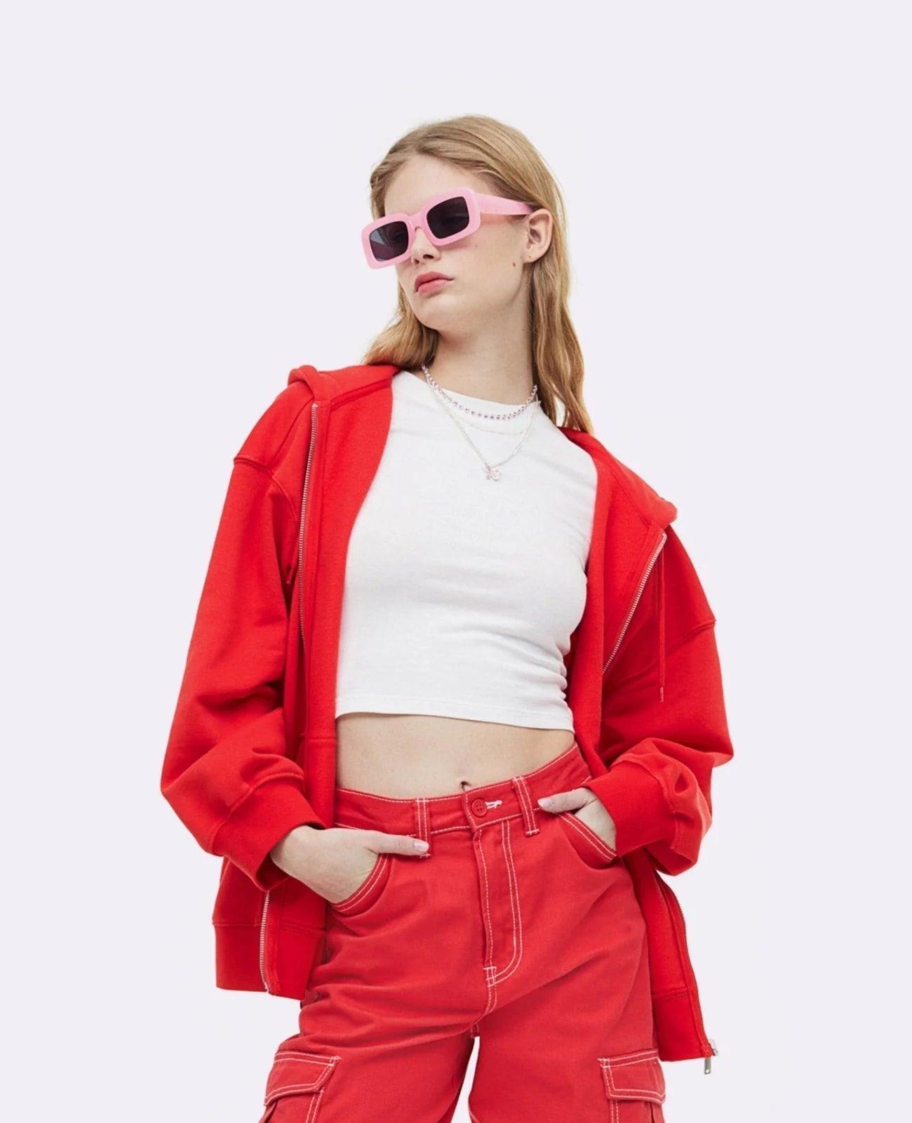 Zip through hoodie set