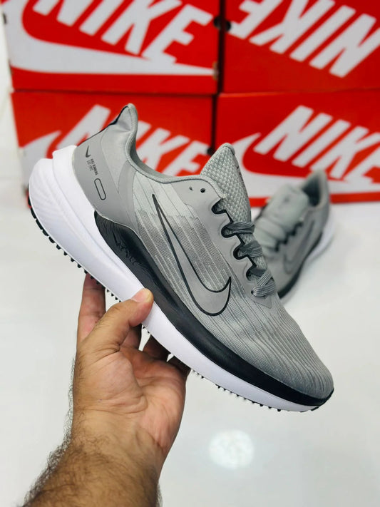 NIKE WINFLO 9 GREY BLACK AND WHITE