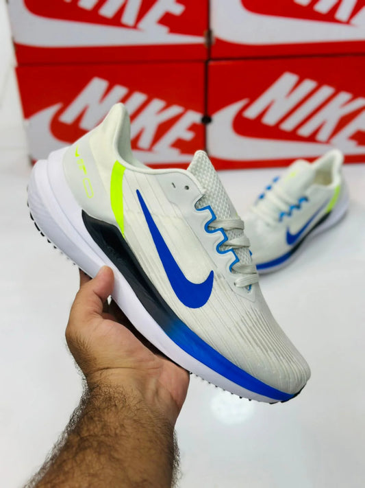 NIKE WINFLO 9 WHITE BLUE AND YELLOW