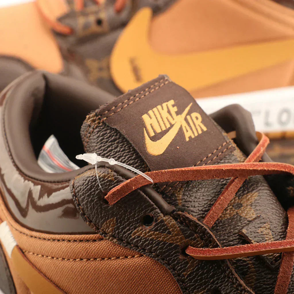Nike Air Jordan 1 x LV Low Custom Brown Gold Monogram