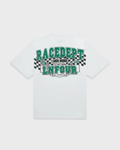 RACE DEPT FLAG TEE WHITE