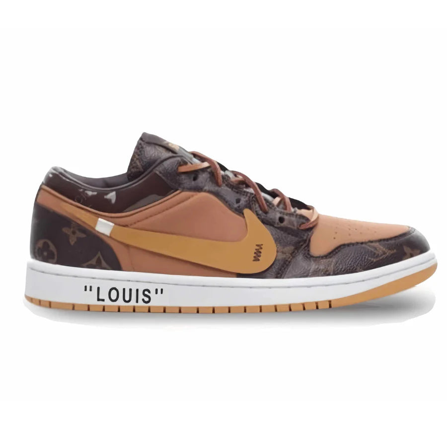Nike Air Jordan 1 x LV Low Custom Brown Gold Monogram