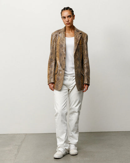 LEATHER BLAZER