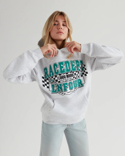 RACE DEPT FLAG HOODIE GREY