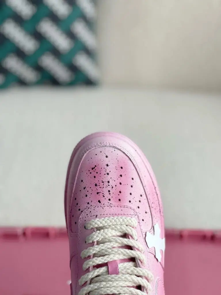Chrome Hearts x Nike Air Force 1 Pink White Sneakers