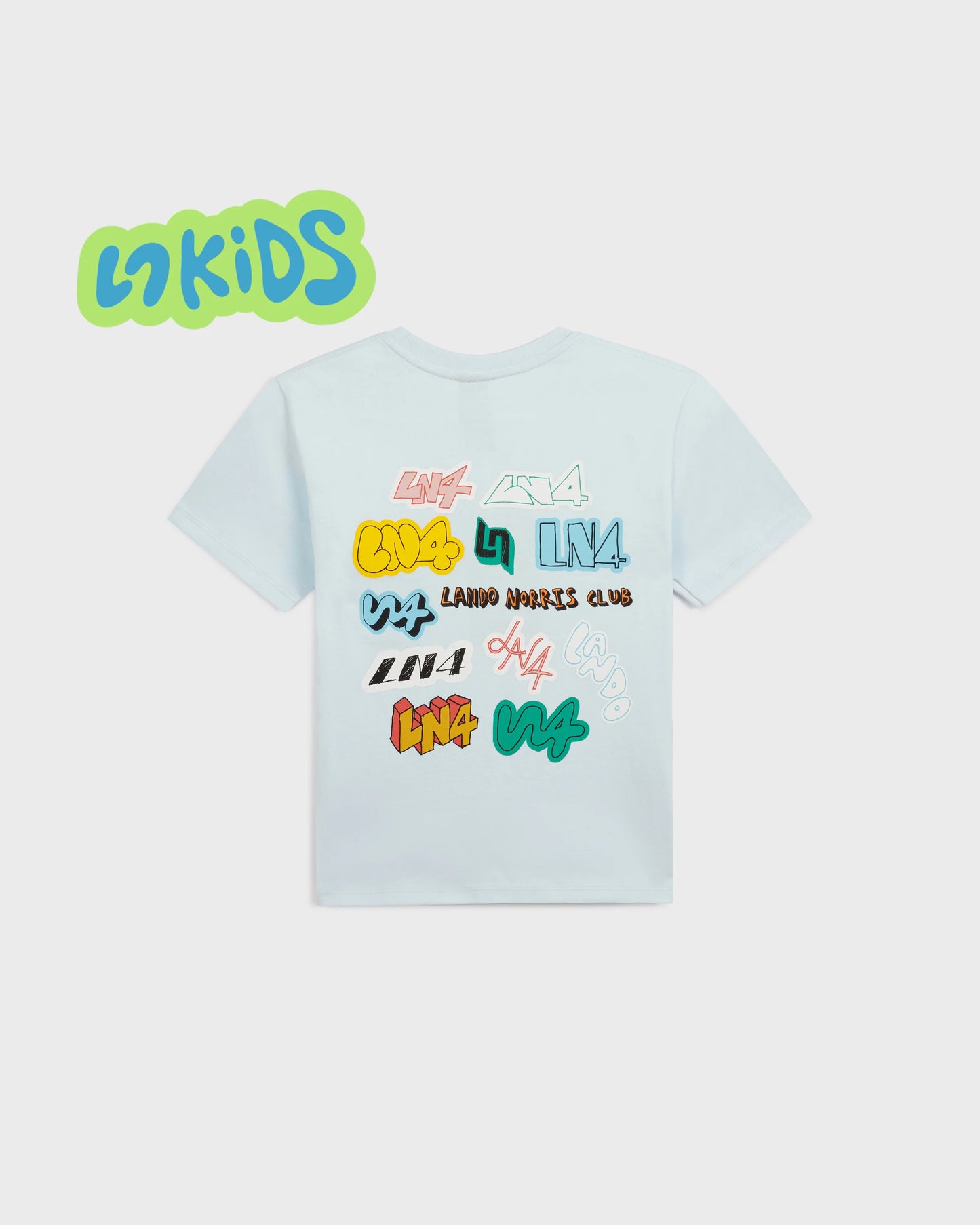 KIDS STICKER TEE SKY BLUE