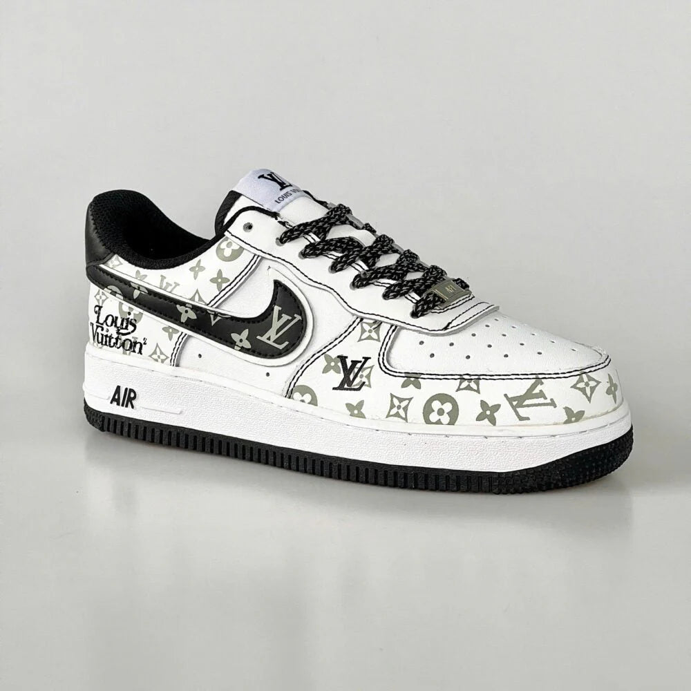 Louis Vuitton x Nike Air Force 1 Monogram Black Edition Custom