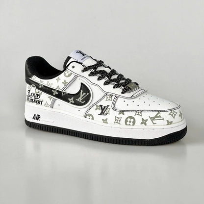 Louis Vuitton x Nike Air Force 1 Monogram Black Edition Custom
