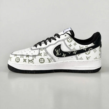 Louis Vuitton x Nike Air Force 1 Monogram Black Edition Custom