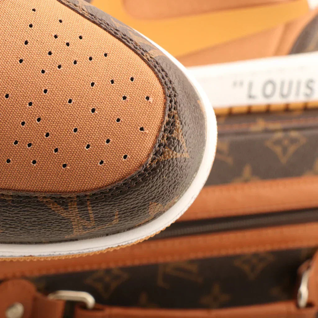 Nike Air Jordan 1 x LV Low Custom Brown Gold Monogram