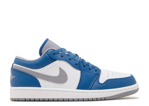 Air Jordan 1 Low True Blue Cement Unfading Sneaker