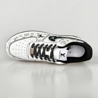 Louis Vuitton x Nike Air Force 1 Monogram Black Edition Custom