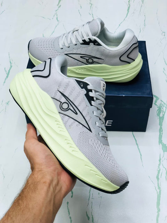 ANTA PG7 BURLAP GREY AND LIME GREEN