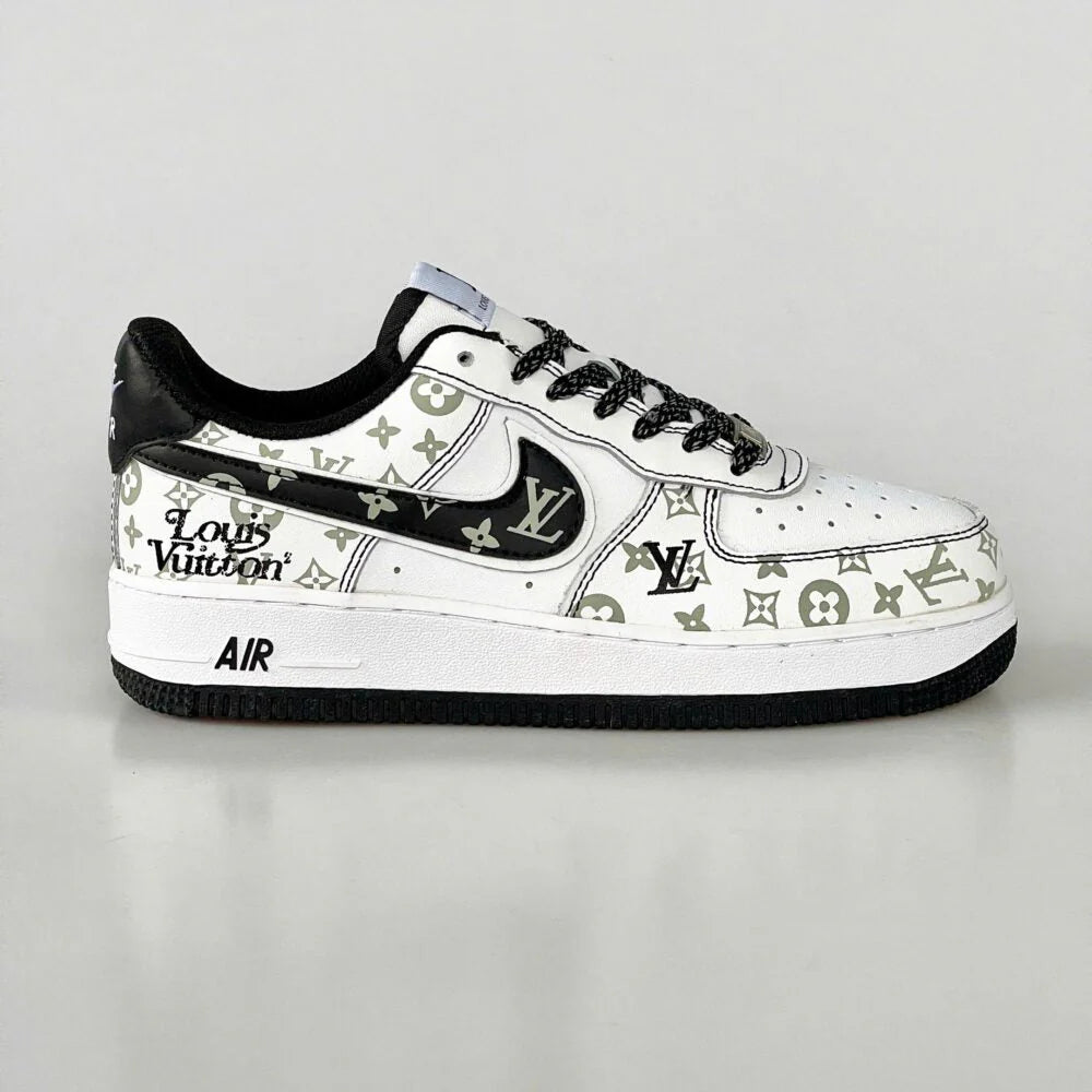Louis Vuitton x Nike Air Force 1 Monogram Black Edition Custom