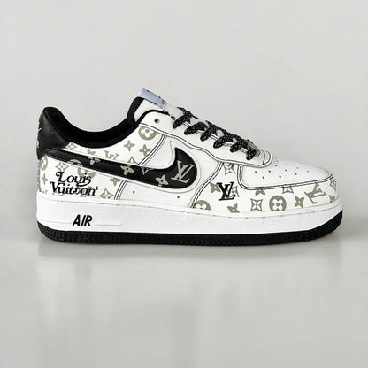 Louis Vuitton x Nike Air Force 1 Monogram Black Edition Custom