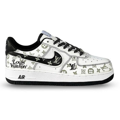 Louis Vuitton x Nike Air Force 1 Monogram Black Edition Custom