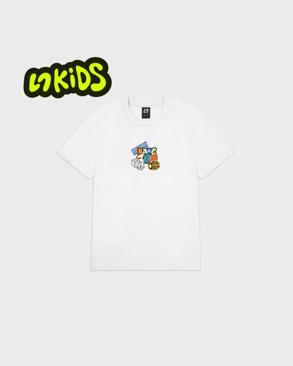 KIDS RACE 100 TEE WHITE