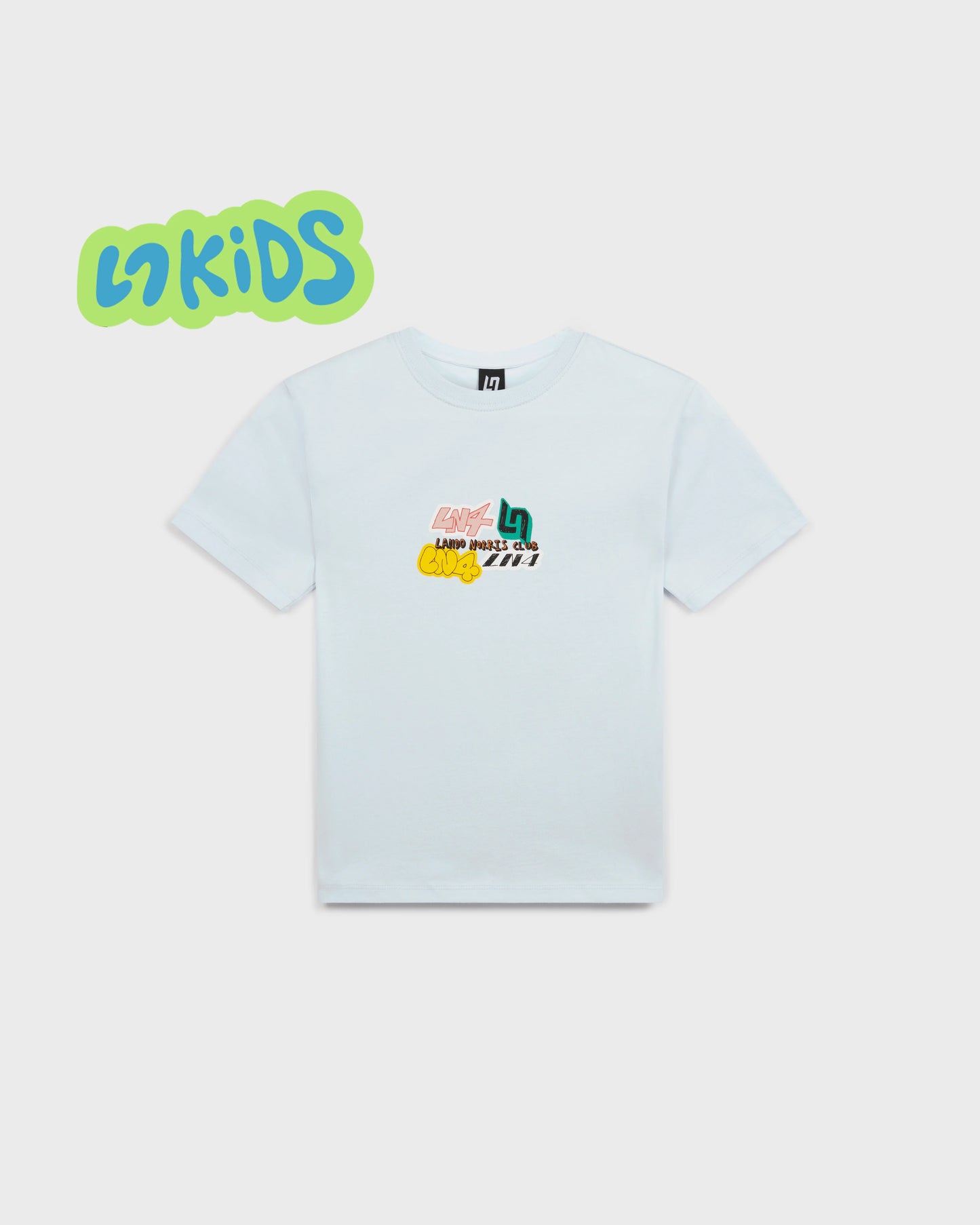 KIDS STICKER TEE SKY BLUE
