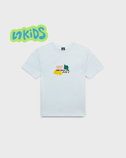 KIDS STICKER TEE SKY BLUE