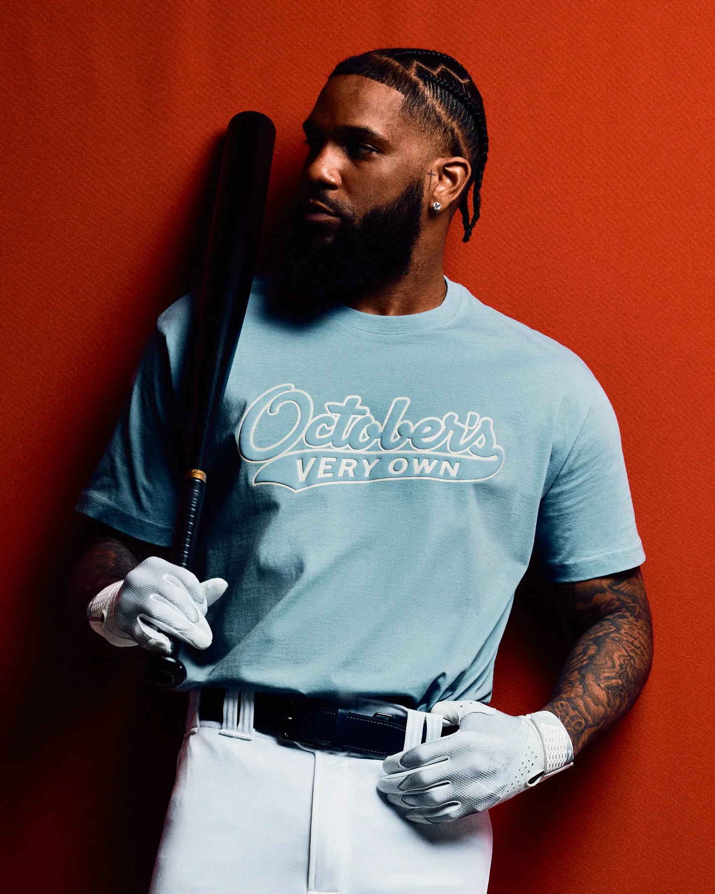 Sports Script Tee Light Blue