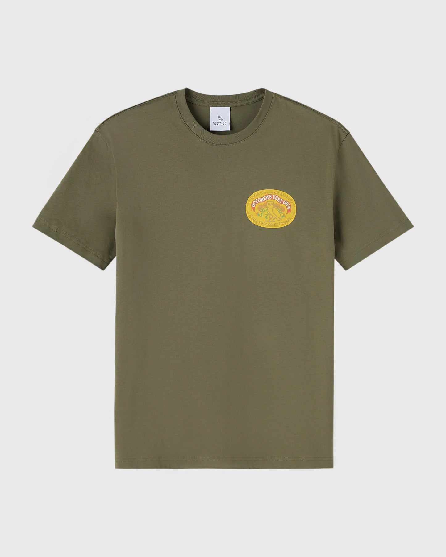 Pom Pom Banner Tee Olive Green