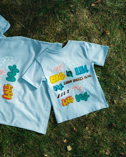 KIDS STICKER TEE SKY BLUE